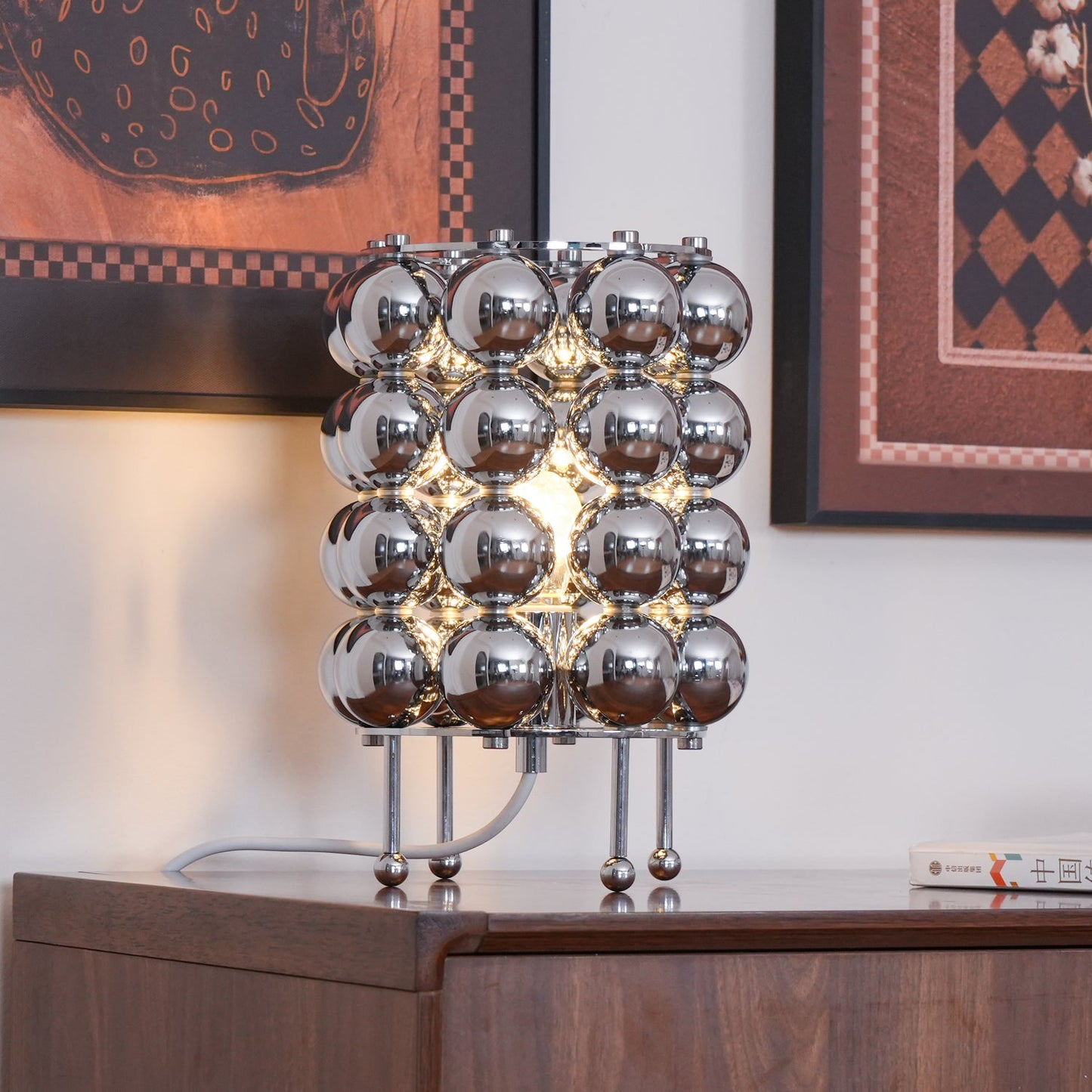 Kare Table Lamp | Stainless Steel Chrome Finish | 19cm Diameter