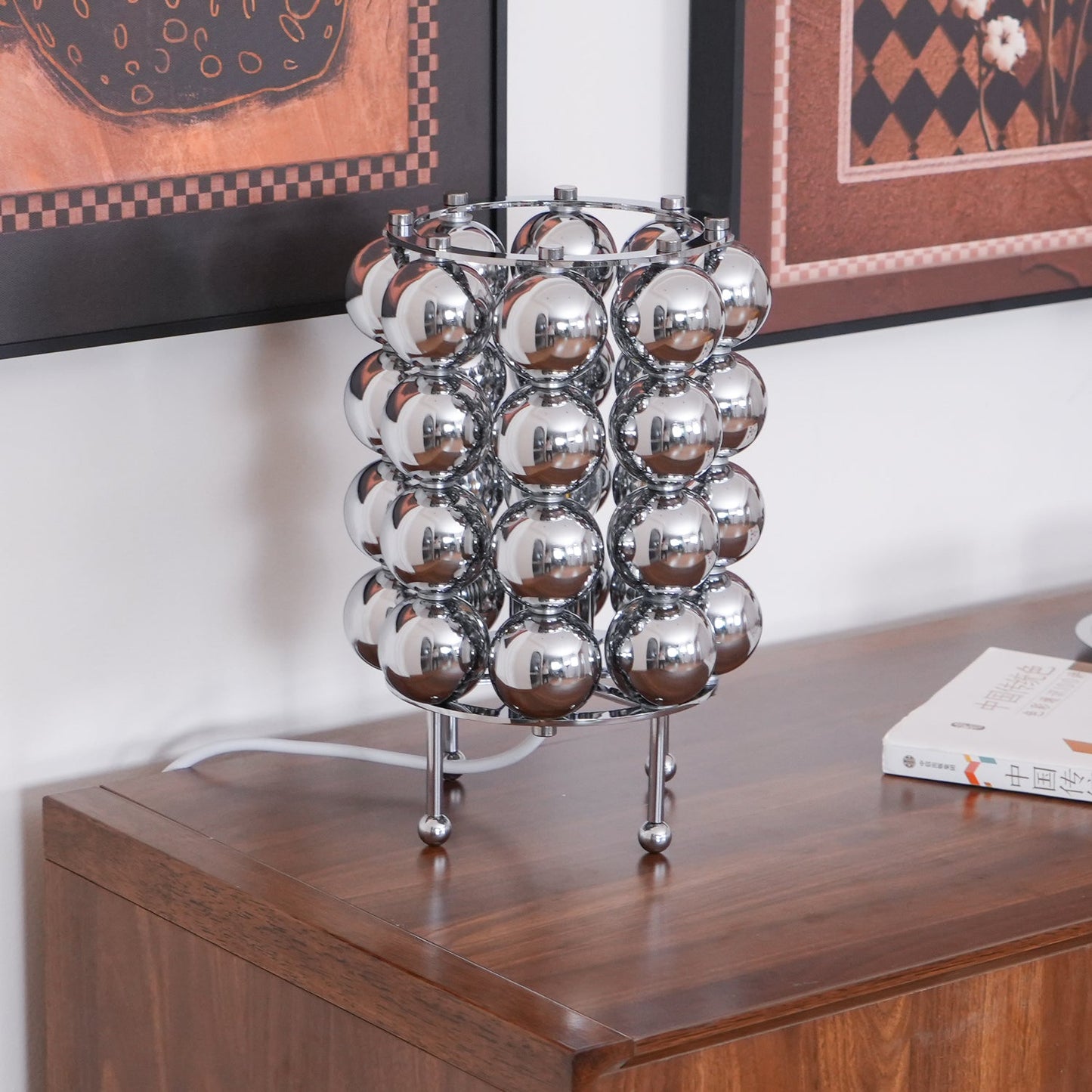 Kare Table Lamp | Stainless Steel Chrome Finish | 19cm Diameter