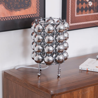Kare Table Lamp | Stainless Steel Chrome Finish | 19cm Diameter
