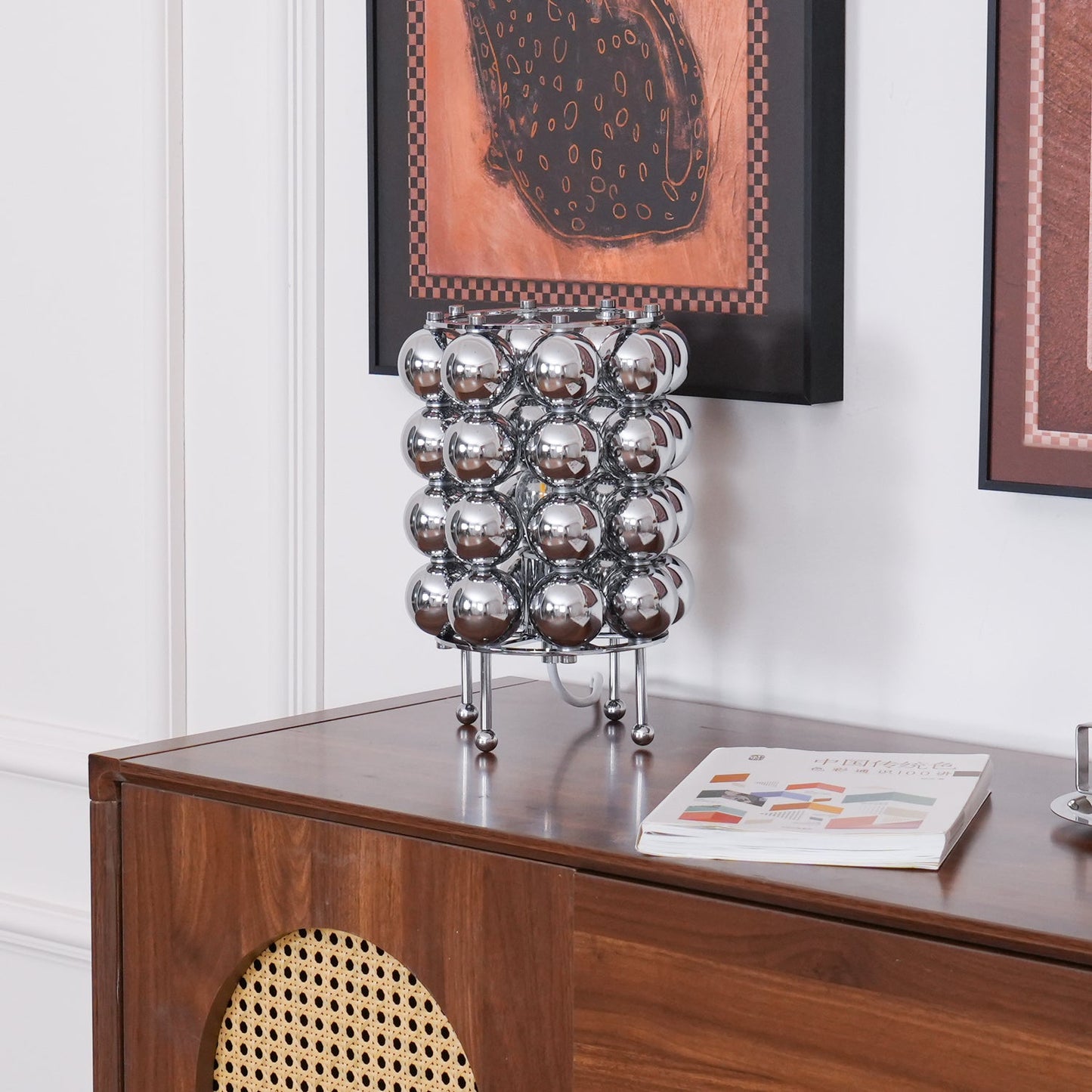 Kare Table Lamp | Stainless Steel Chrome Finish | 19cm Diameter
