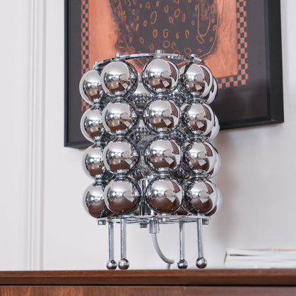 Kare Table Lamp | Stainless Steel Chrome Finish | 19cm Diameter