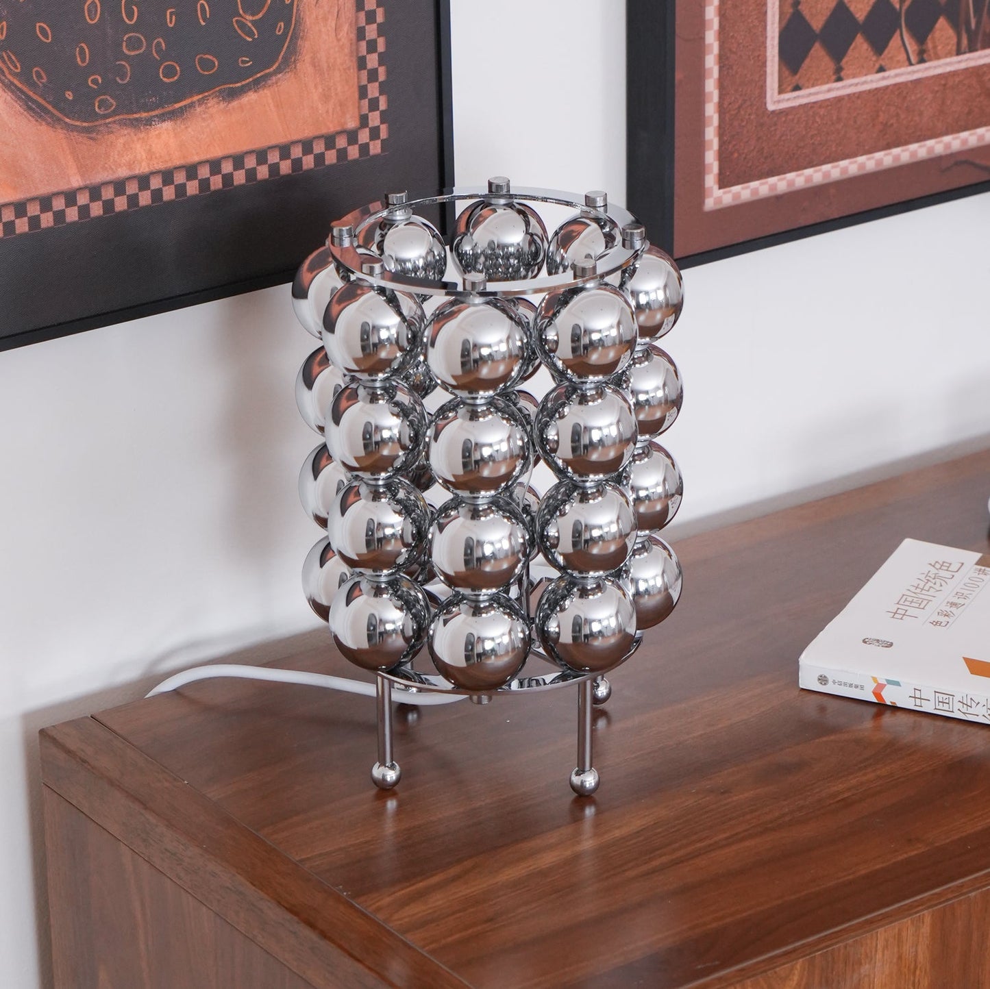Kare Table Lamp | Stainless Steel Chrome Finish | 19cm Diameter