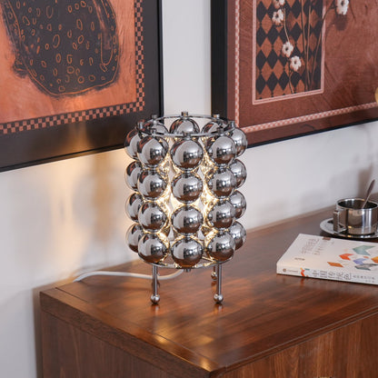 Kare Table Lamp | Stainless Steel Chrome Finish | 19cm Diameter
