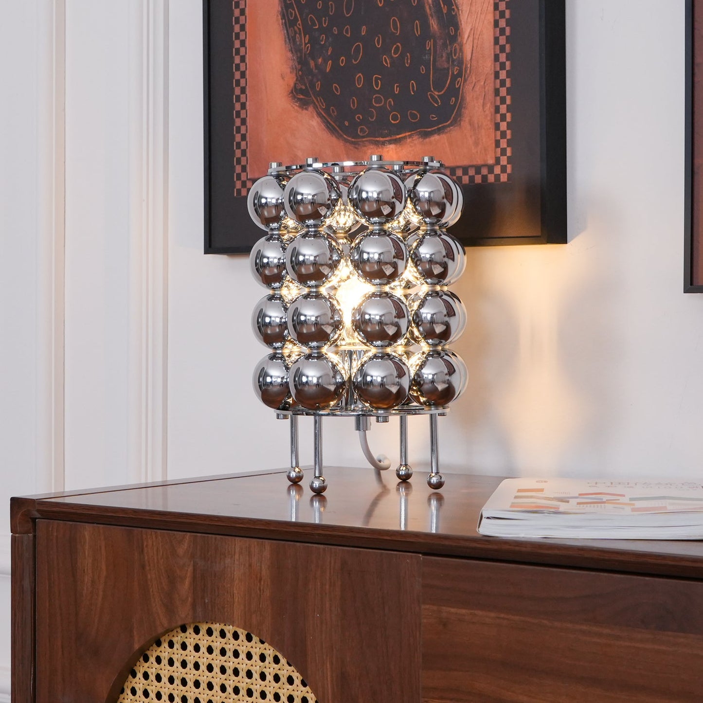 Kare Table Lamp | Stainless Steel Chrome Finish | 19cm Diameter