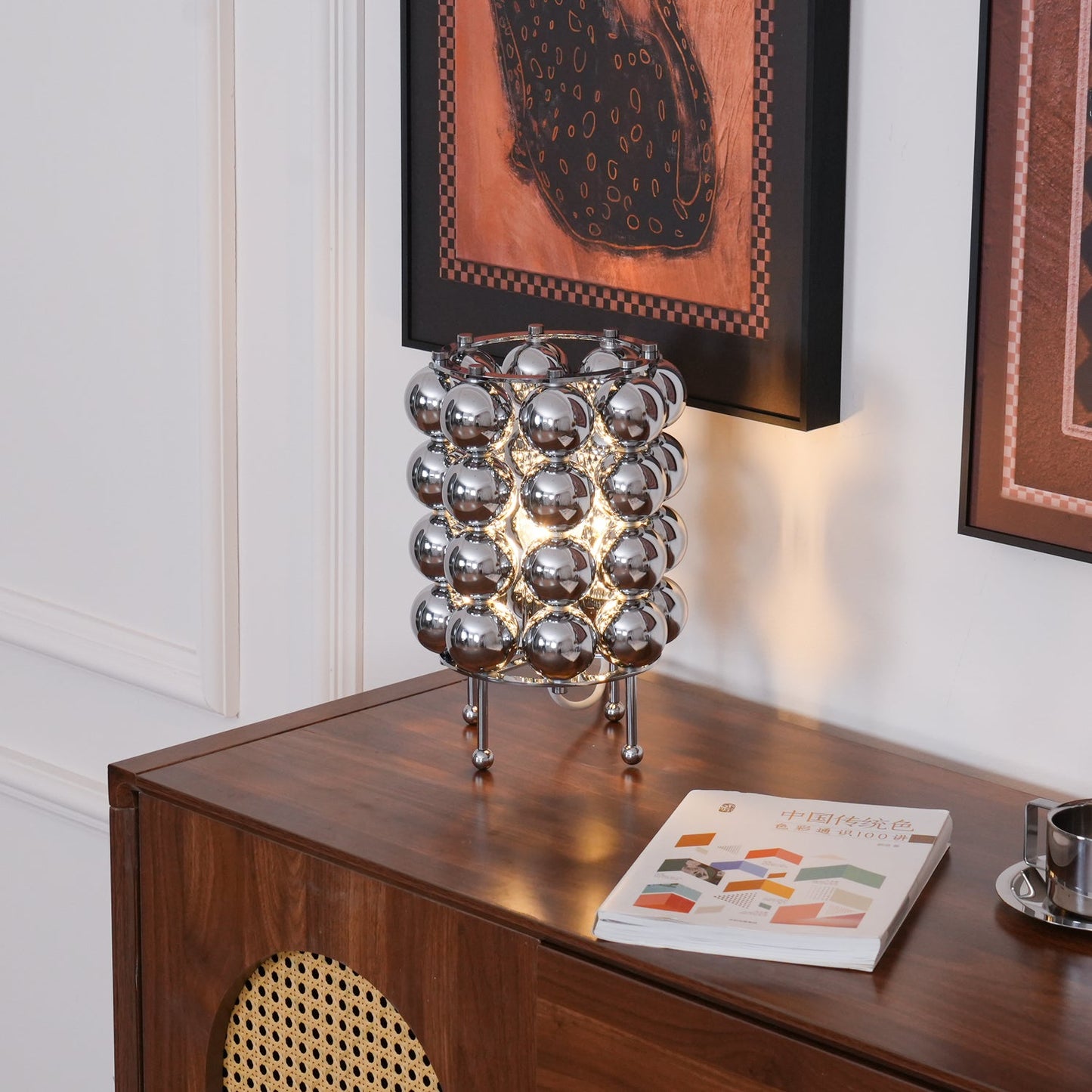 Kare Table Lamp | Stainless Steel Chrome Finish | 19cm Diameter
