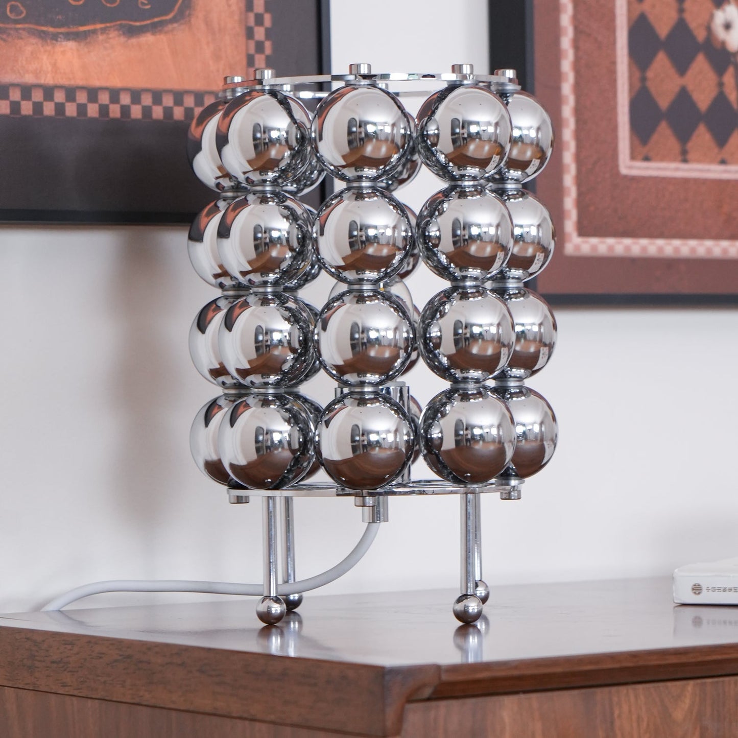 Kare Table Lamp | Stainless Steel Chrome Finish | 19cm Diameter
