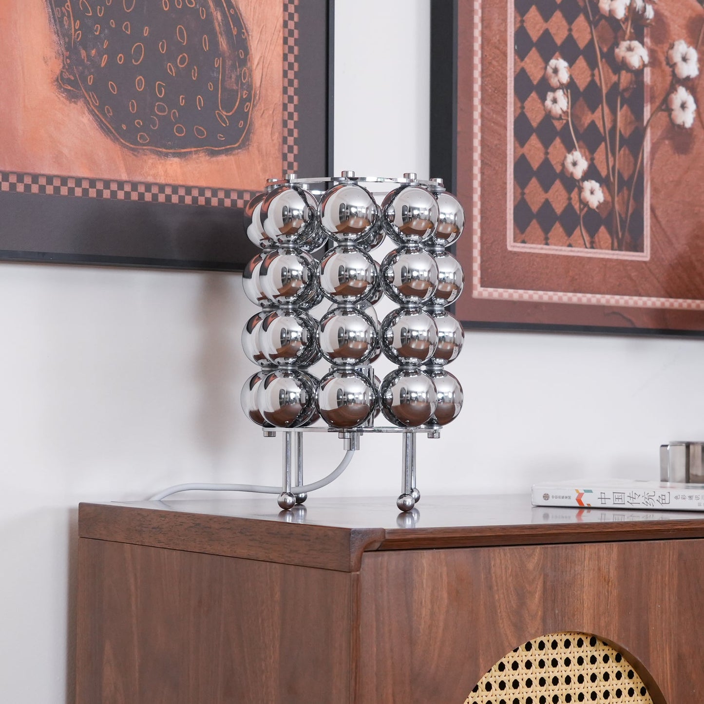 Kare Table Lamp | Stainless Steel Chrome Finish | 19cm Diameter