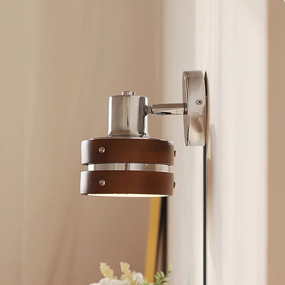 Karry Wall Lamp | Chrome & Walnut Wood | Japanese Design