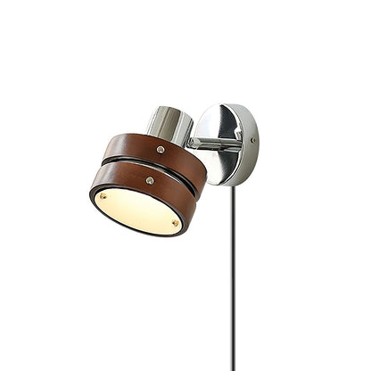 Karry Wall Lamp | Chrome & Walnut Wood | Japanese Design