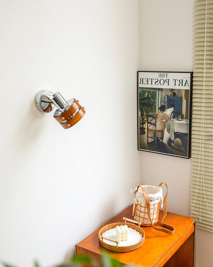 Karry Wall Lamp | Chrome & Walnut Wood | Japanese Design