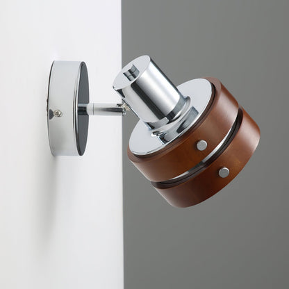 Karry Wall Lamp | Chrome & Walnut Wood | Japanese Design