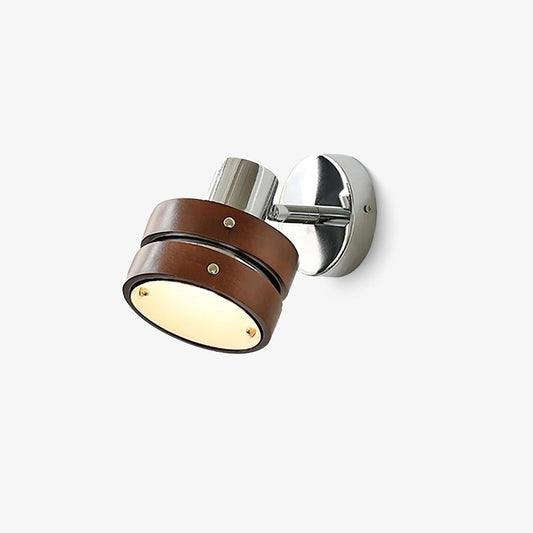 Karry Wall Lamp | Chrome & Walnut Wood | Japanese Design
