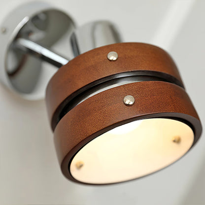 Karry Wall Lamp | Chrome & Walnut Wood | Japanese Design