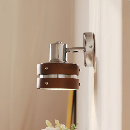 Karry Wall Lamp | Chrome & Walnut Wood | Japanese Design