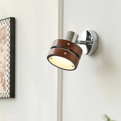Karry Wall Lamp | Chrome & Walnut Wood | Japanese Design
