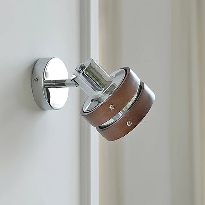 Karry Wall Lamp | Chrome & Walnut Wood | Japanese Design