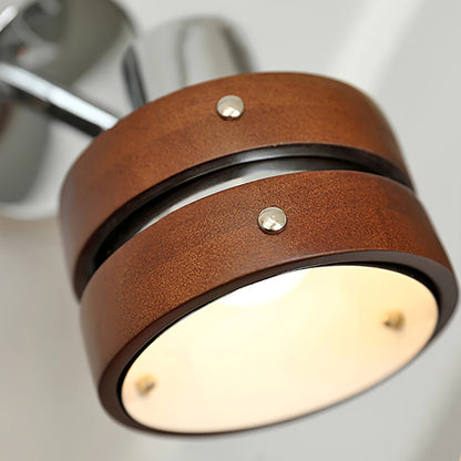 Karry Wall Lamp | Chrome & Walnut Wood | Japanese Design