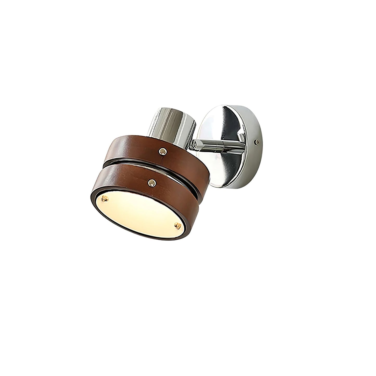 Karry Wall Lamp | Chrome & Walnut Wood | Japanese Design