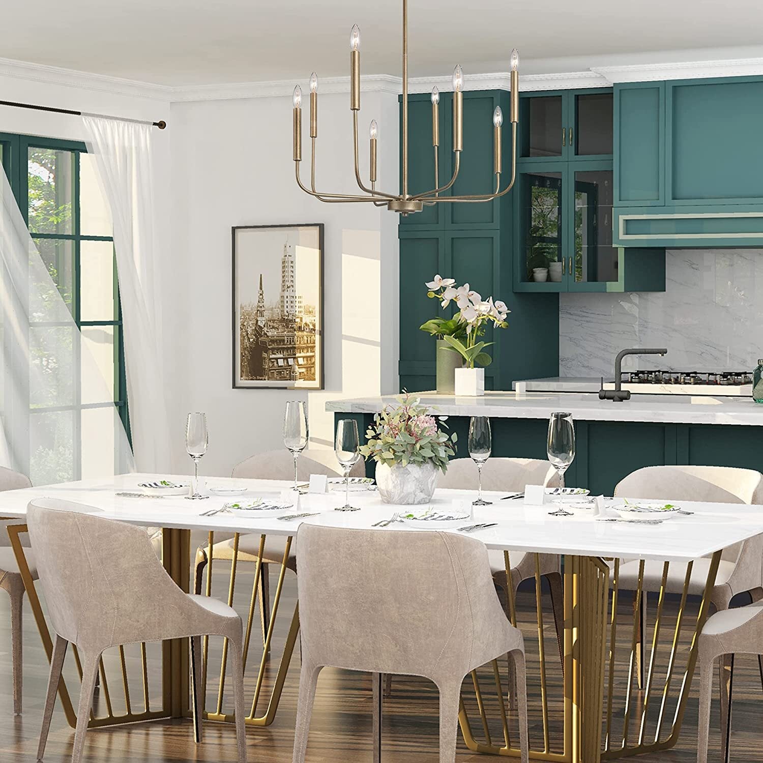 Kayla Dimmable Classic Chandelier