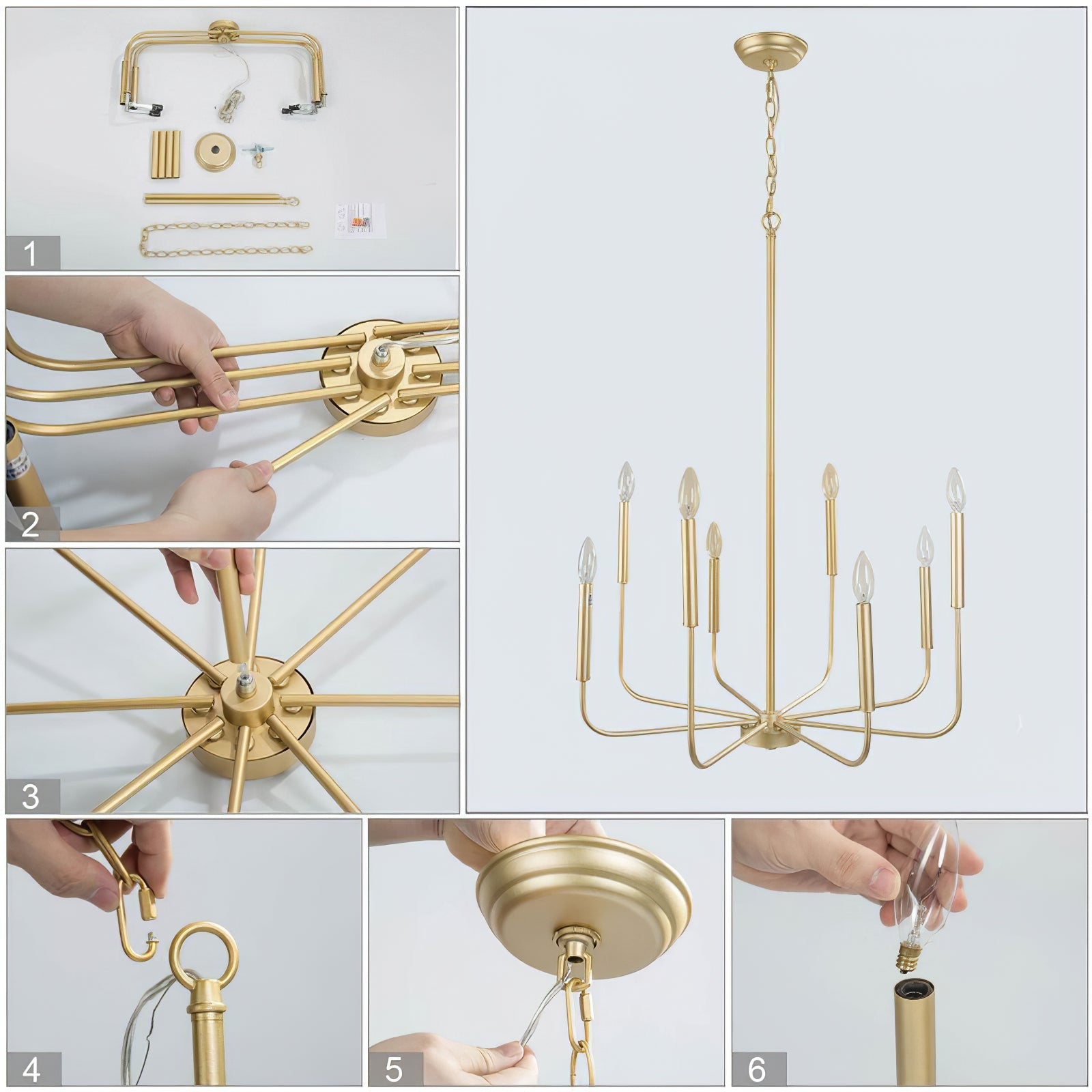 Kayla Dimmable Classic Chandelier