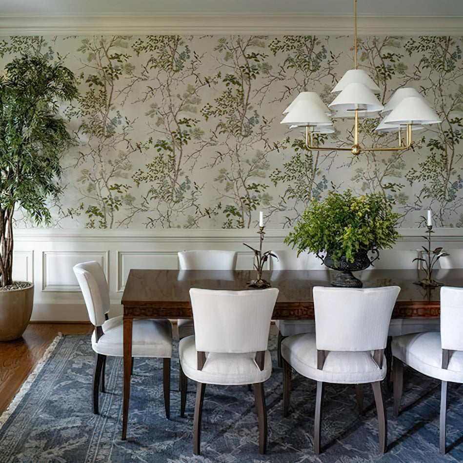 Kelley Chandelier | Brass & Fabric | 9-Light