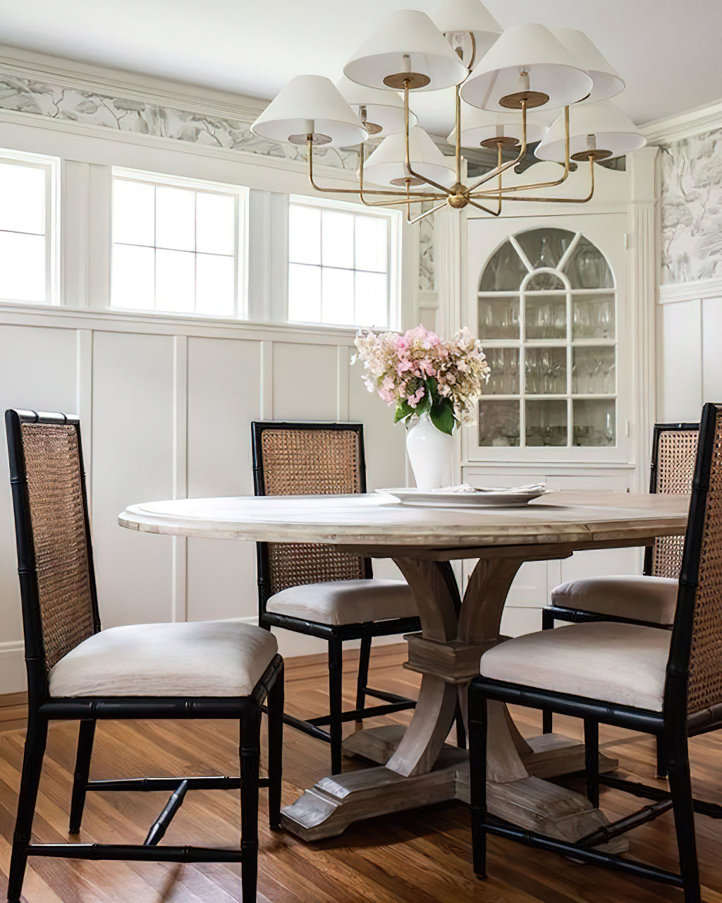 Kelley Chandelier | Brass & Fabric | 9-Light