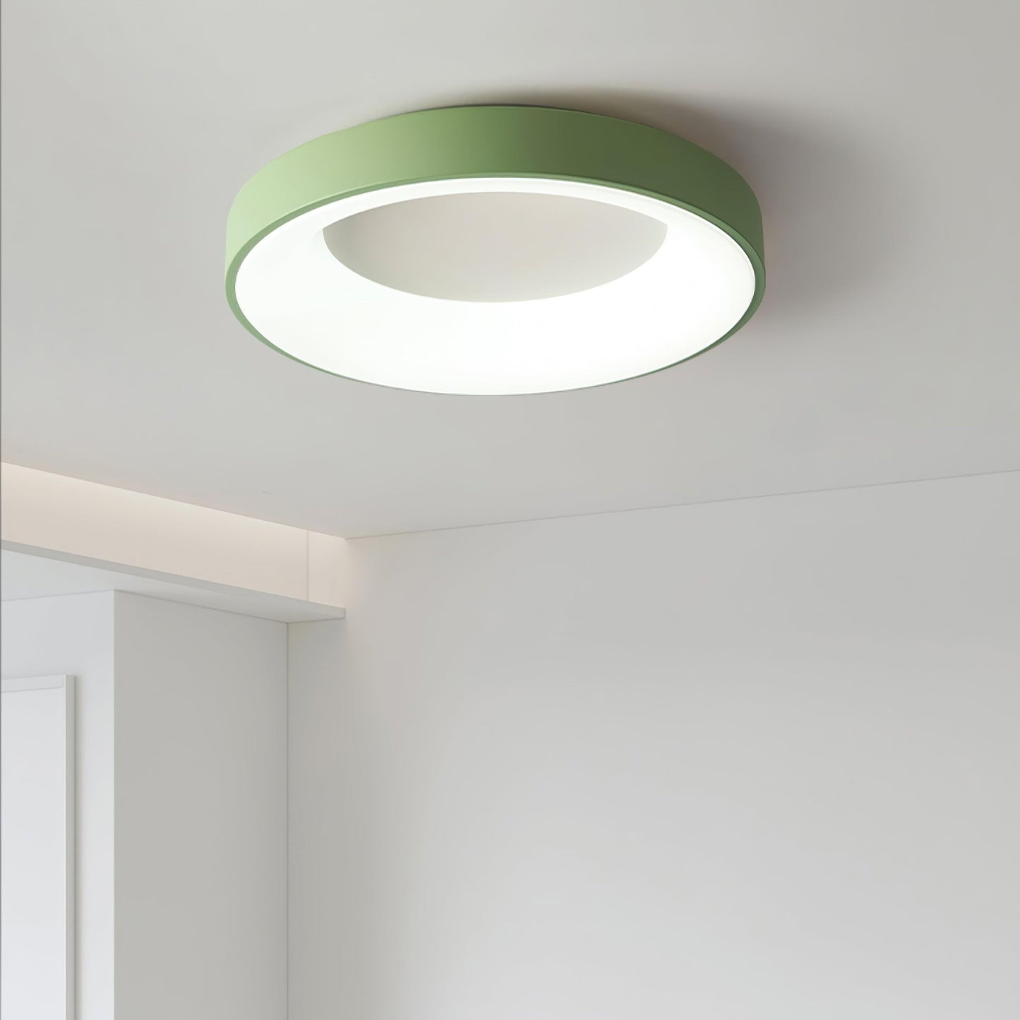 Keno Ceiling Lamp | Iron & Acrylic | White or Green