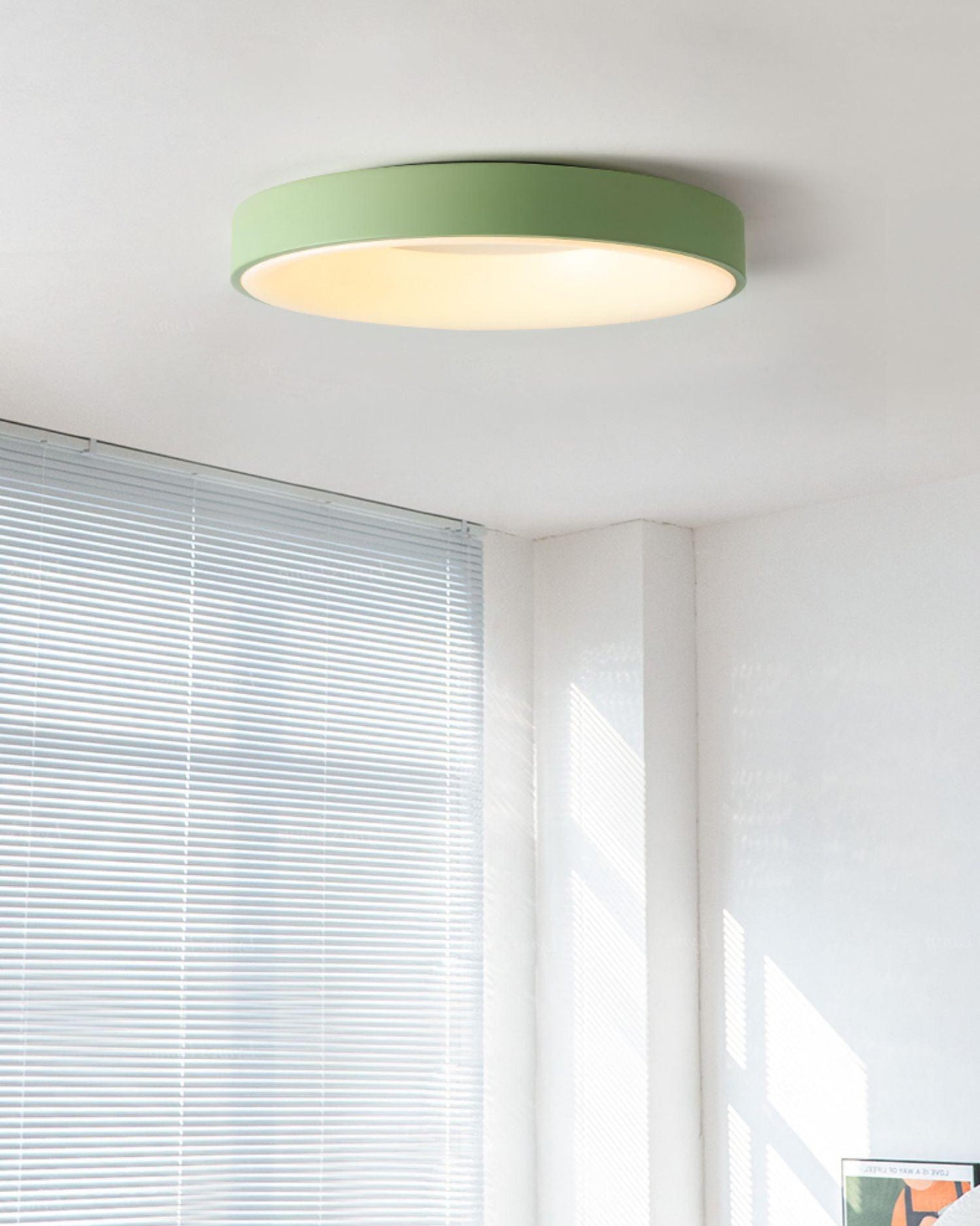 Keno Ceiling Lamp | Iron & Acrylic | White or Green