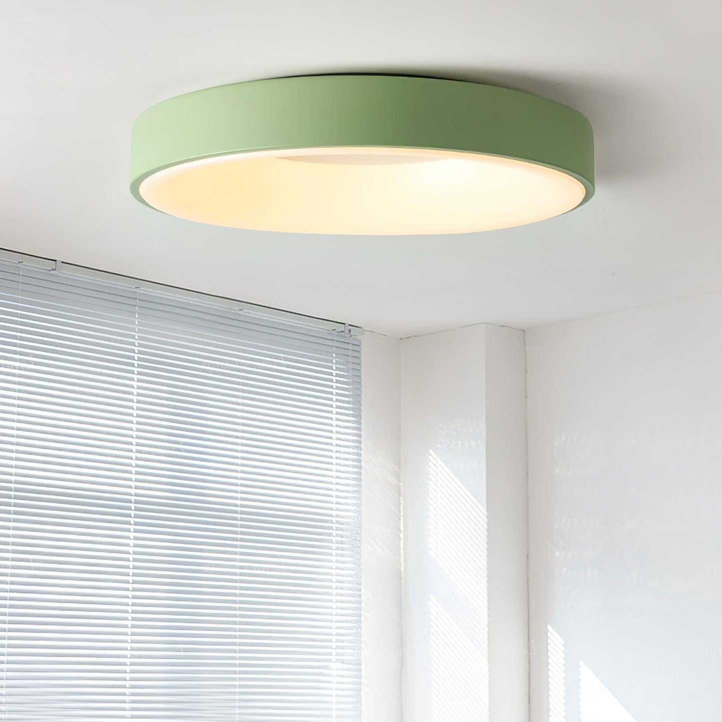 Keno Ceiling Lamp | Iron & Acrylic | White or Green