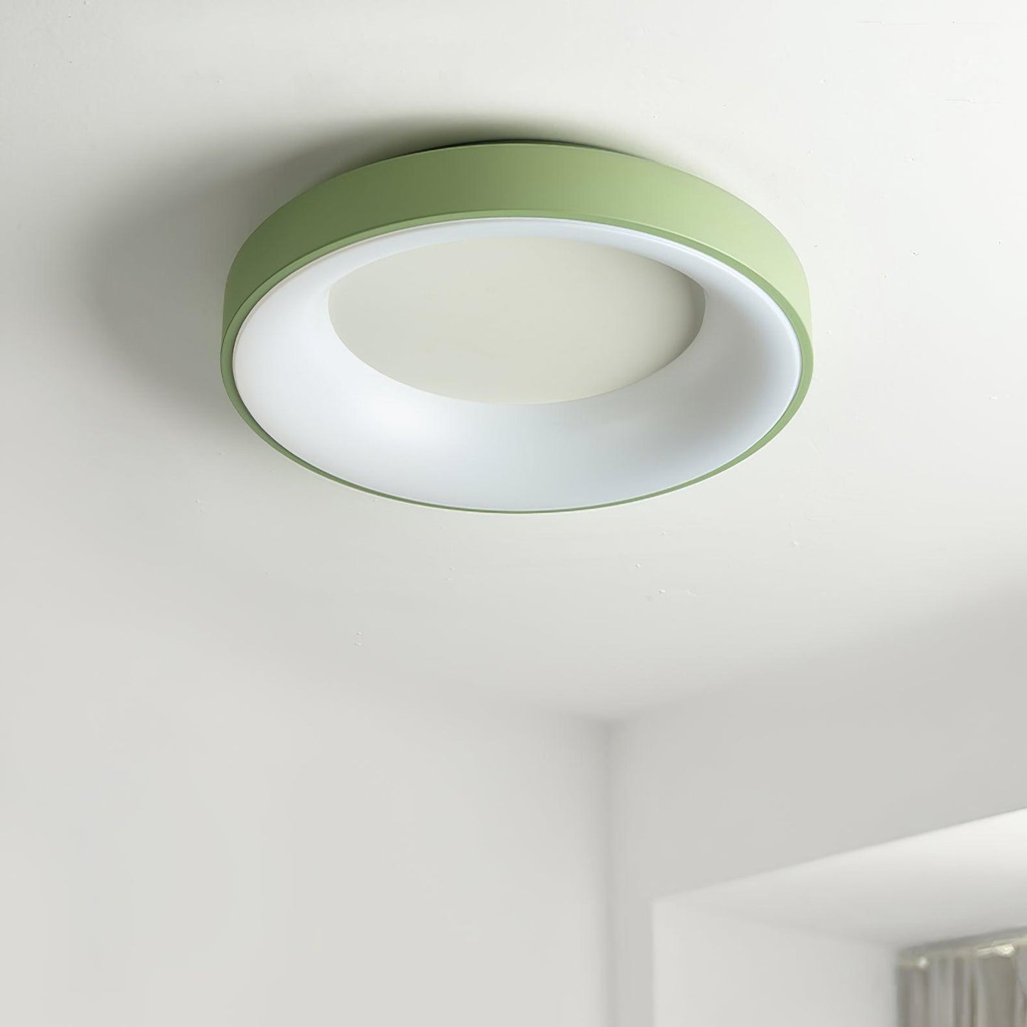 Keno Ceiling Lamp | Iron & Acrylic | White or Green