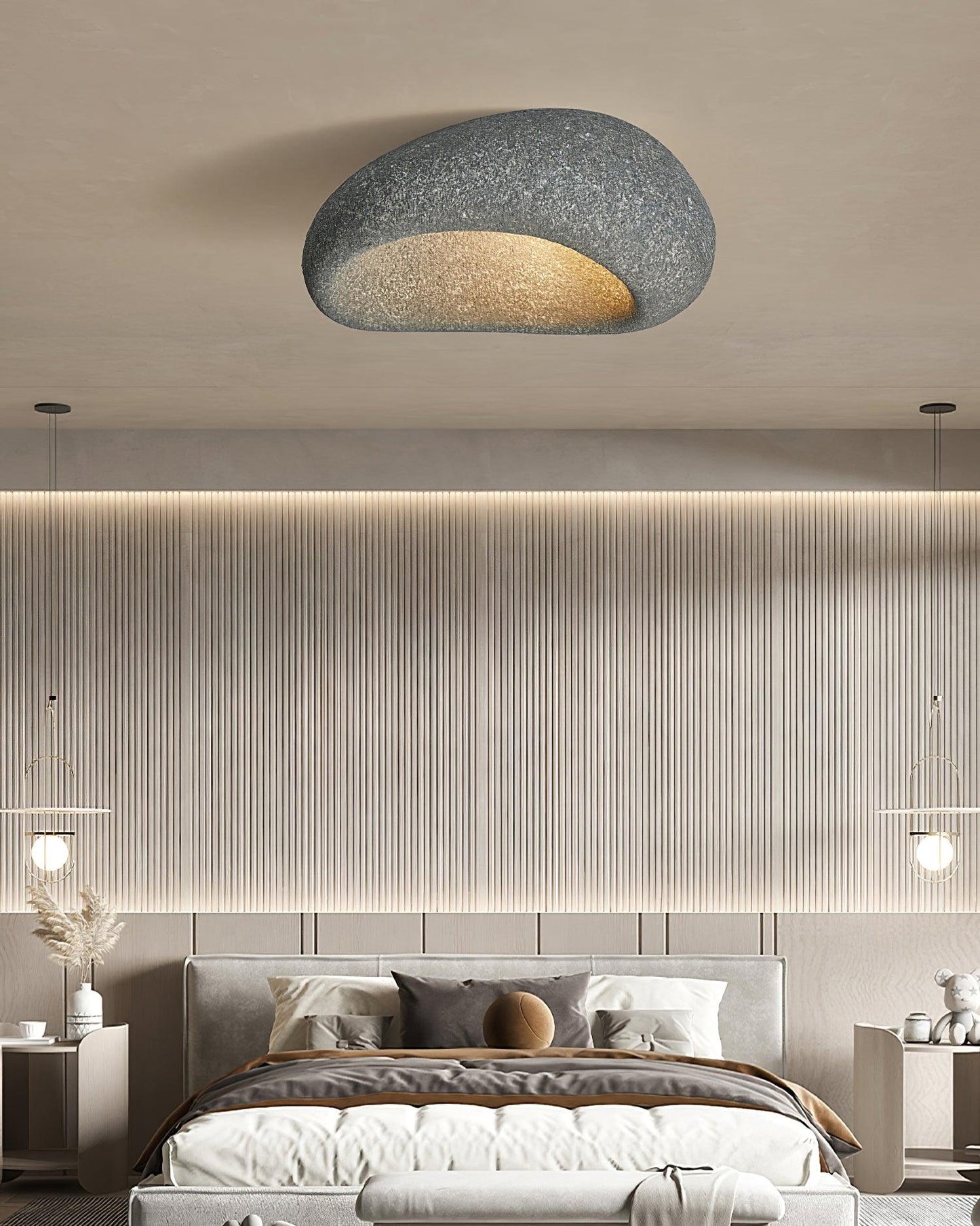 Khmara Ceiling Lamp | Japanese Moon Design | 45cm, 52cm, 60cm, 70cm, 80cm Options