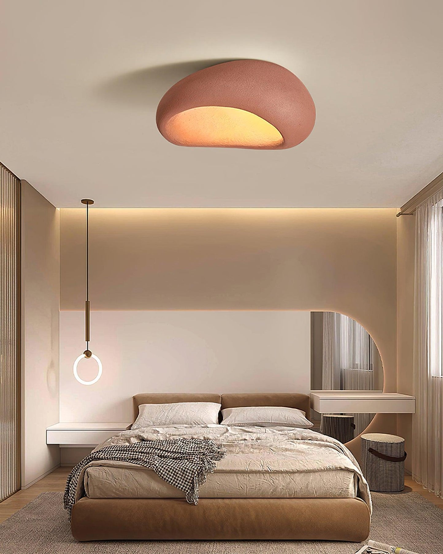 Khmara Ceiling Lamp | Japanese Moon Design | 45cm, 52cm, 60cm, 70cm, 80cm Options