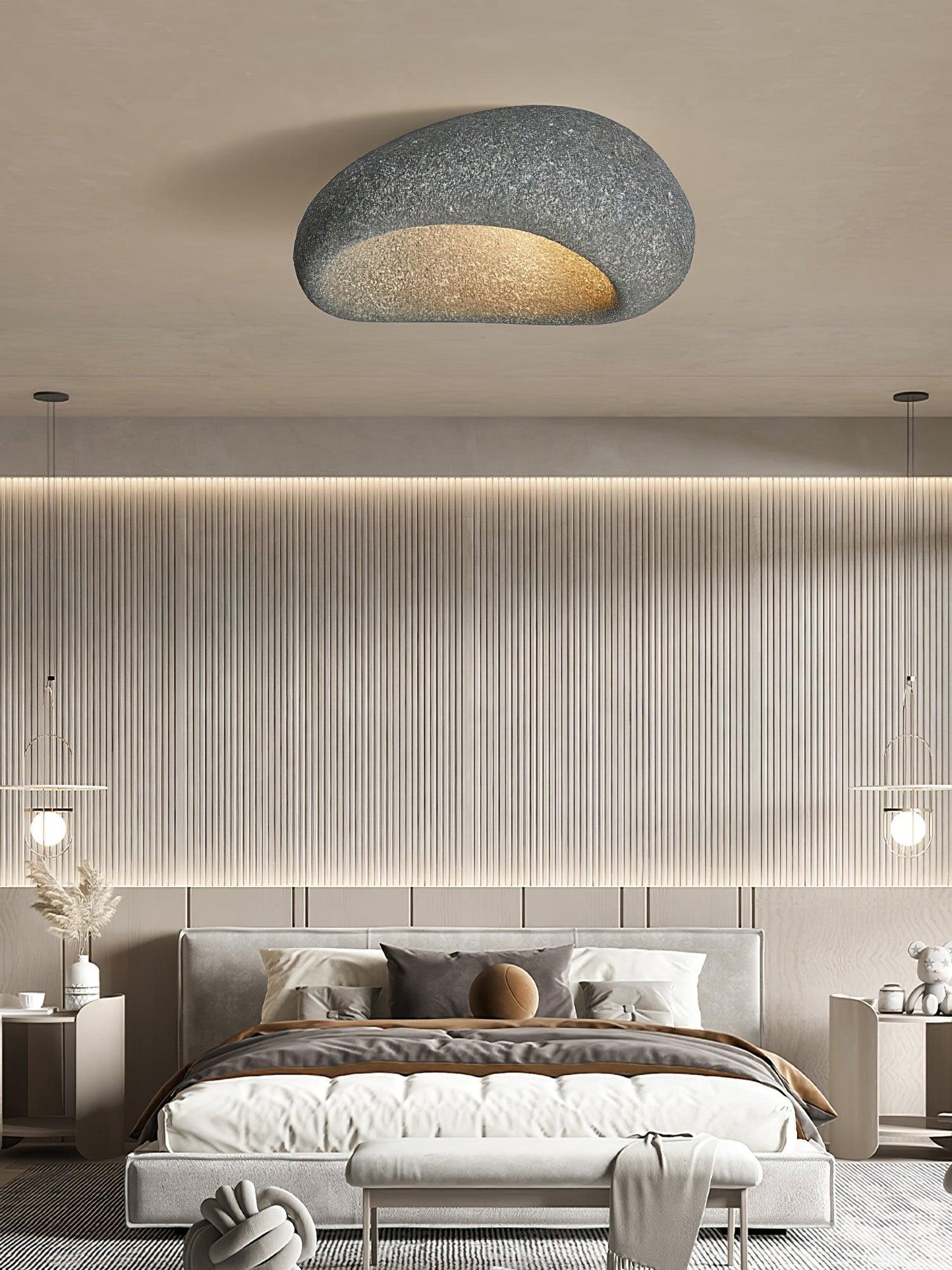 Khmara Ceiling Lamp | Japanese Moon Design | 45cm, 52cm, 60cm, 70cm, 80cm Options