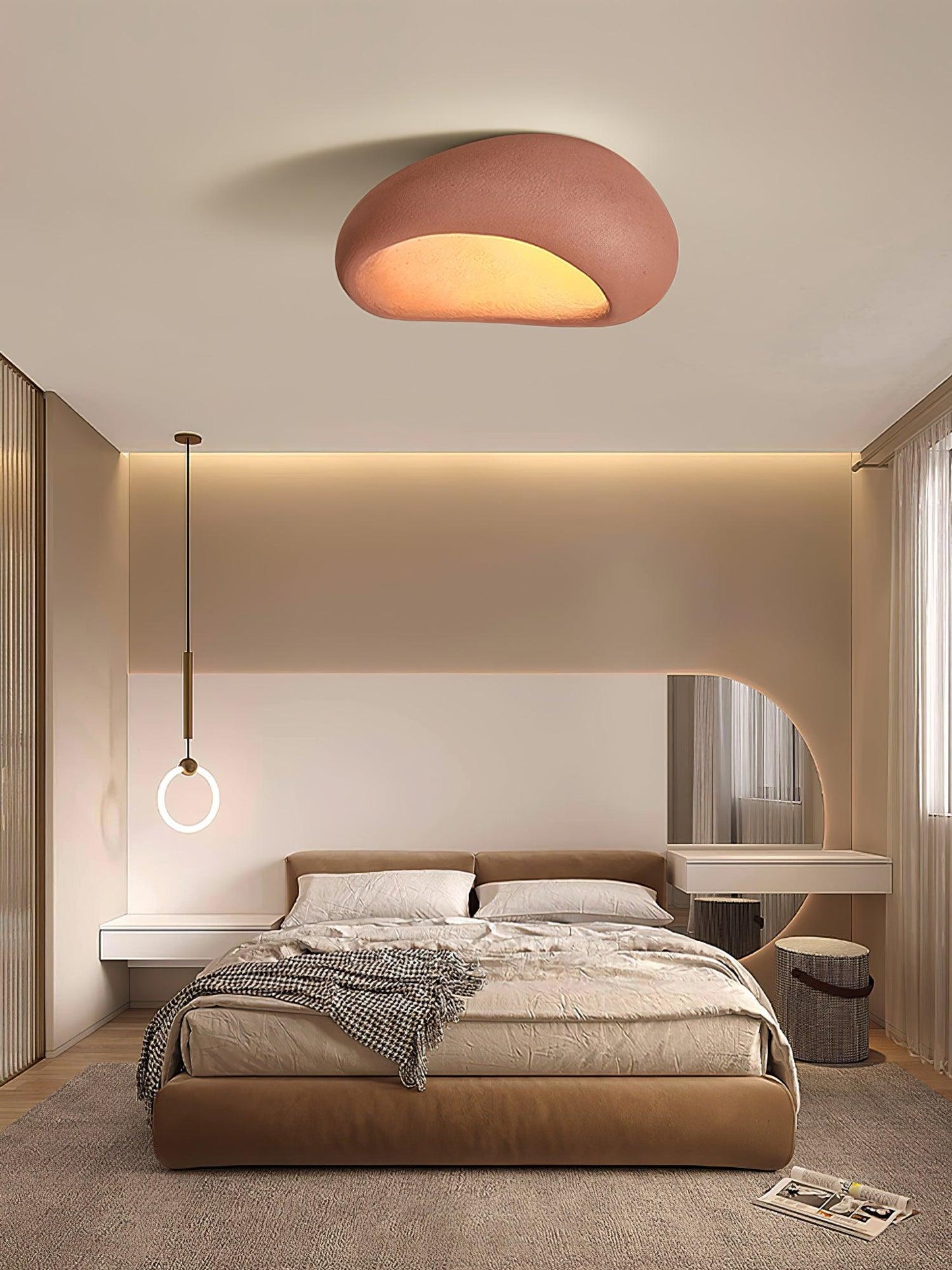 Khmara Ceiling Lamp | Japanese Moon Design | 45cm, 52cm, 60cm, 70cm, 80cm Options