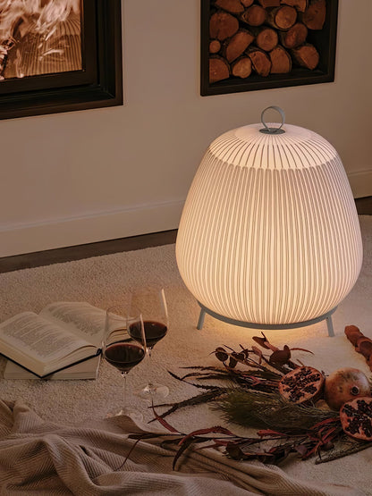 Lantern Knit Table Lamp | Fabric | White