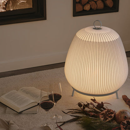 Lantern Knit Table Lamp | Fabric | White