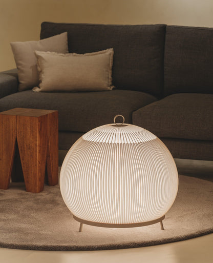 Lantern Knit Table Lamp | Fabric | White