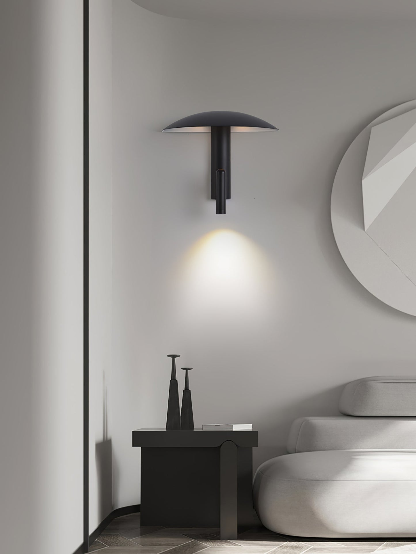 Konoha Wall Lamp | Metal | White, Black, Red