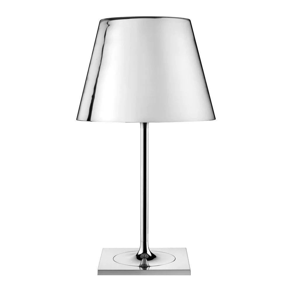 Chrome Prism Table Lamp | Metal, Acrylic, Plastic | Clear, Smoke Grey, Bronze