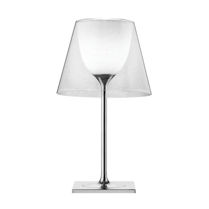Chrome Prism Table Lamp | Metal, Acrylic, Plastic | Clear, Smoke Grey, Bronze