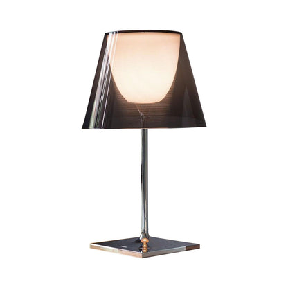 Chrome Prism Table Lamp | Metal, Acrylic, Plastic | Clear, Smoke Grey, Bronze