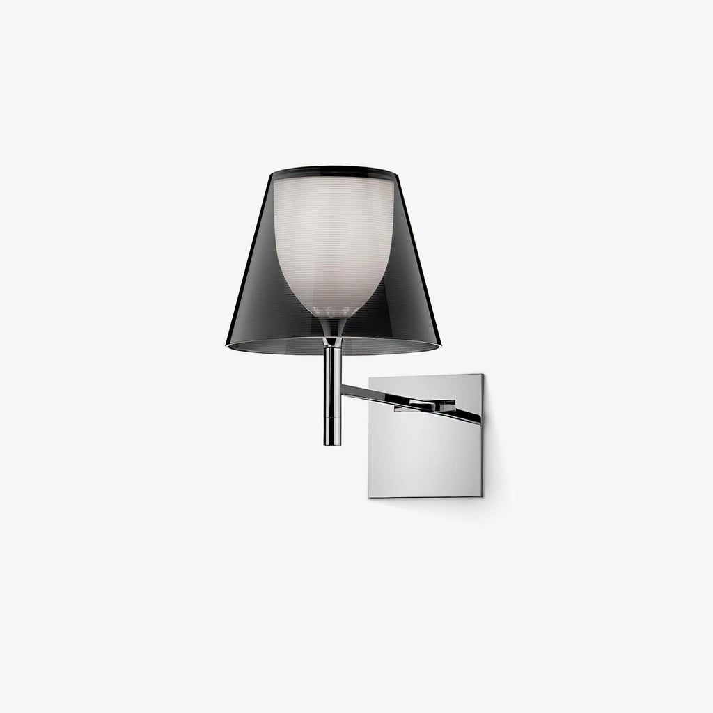 Chrome Wall Lamp | Metal, Fabric, Acrylic, Glass | Chrome
