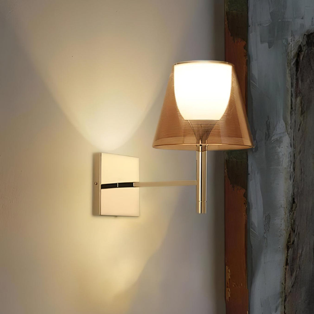 Chrome Wall Lamp | Metal, Fabric, Acrylic, Glass | Chrome