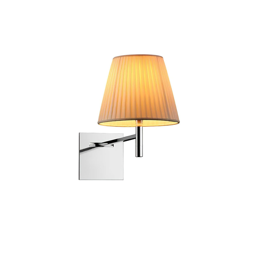 Chrome Wall Lamp | Metal, Fabric, Acrylic, Glass | Chrome