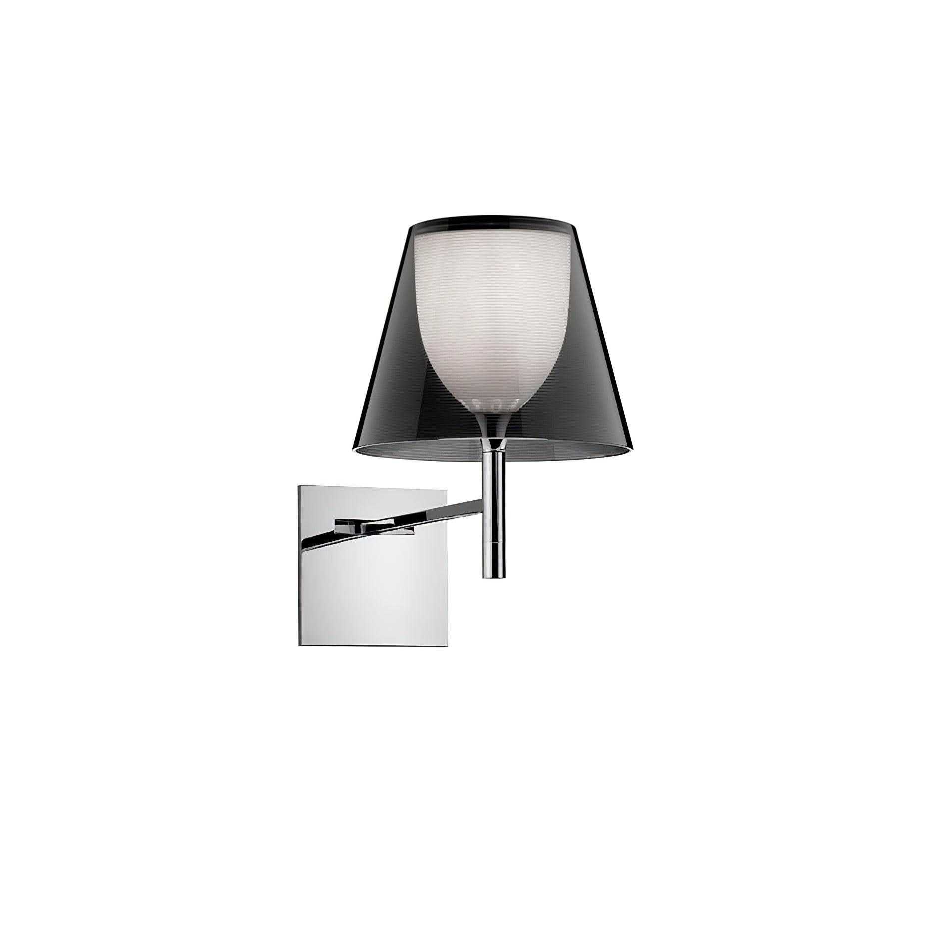 Chrome Wall Lamp | Metal, Fabric, Acrylic, Glass | Chrome