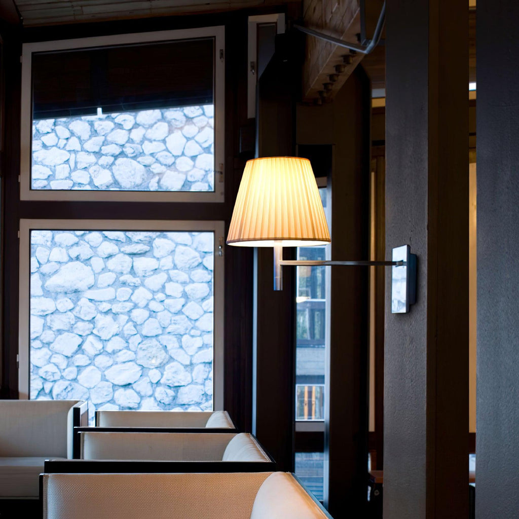 Chrome Wall Lamp | Metal, Fabric, Acrylic, Glass | Chrome