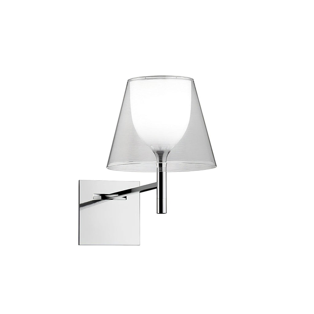 Chrome Wall Lamp | Metal, Fabric, Acrylic, Glass | Chrome