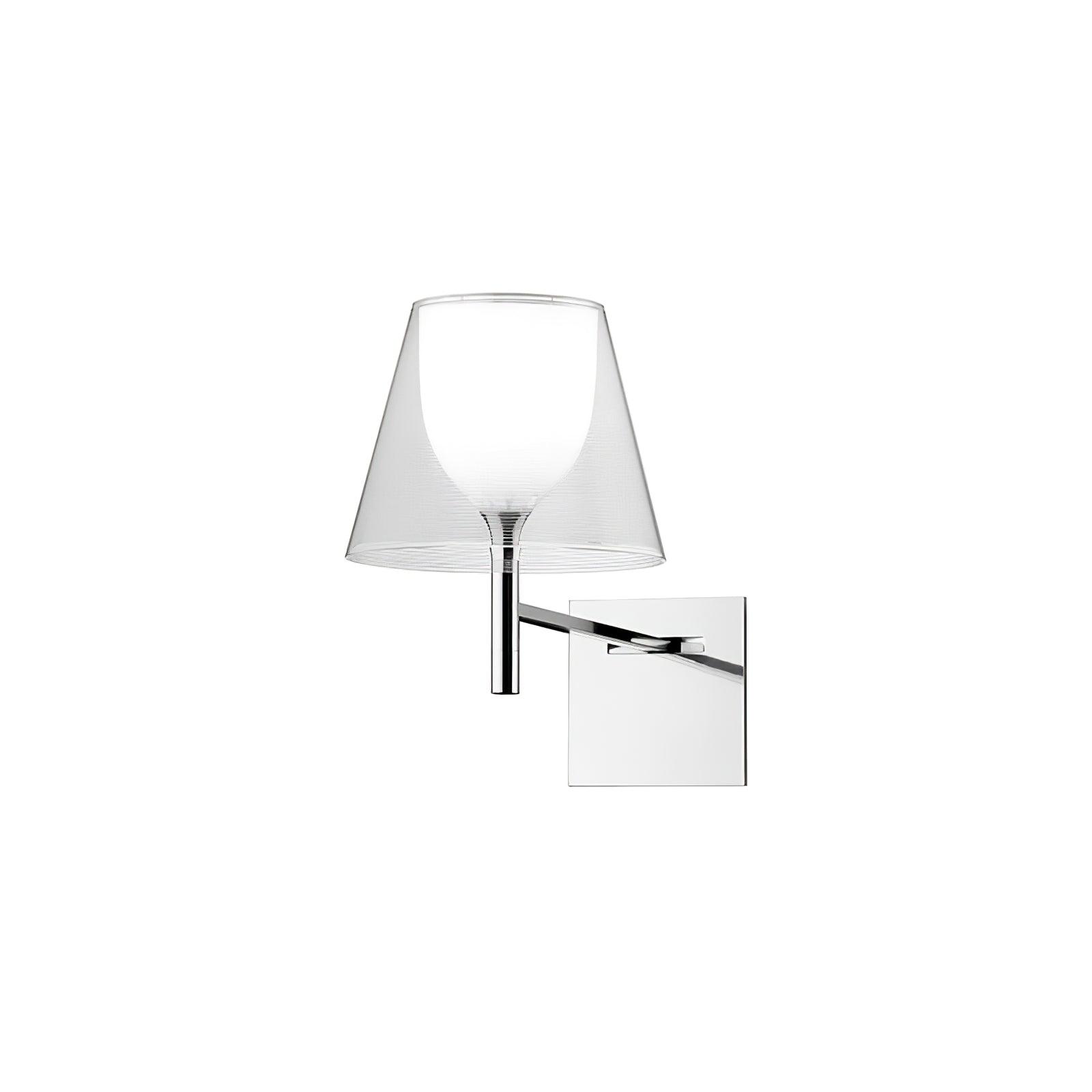 Chrome Wall Lamp | Metal, Fabric, Acrylic, Glass | Chrome