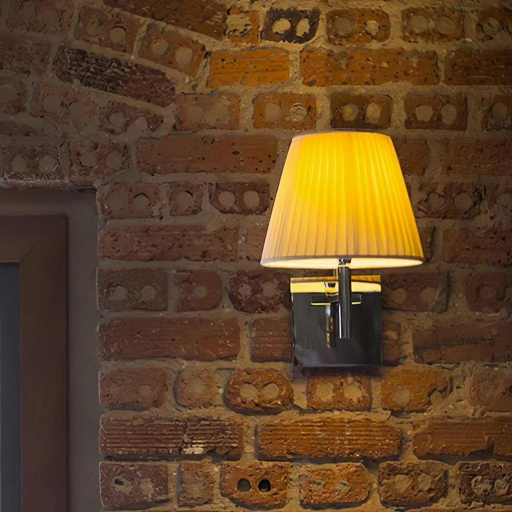 Chrome Wall Lamp | Metal, Fabric, Acrylic, Glass | Chrome