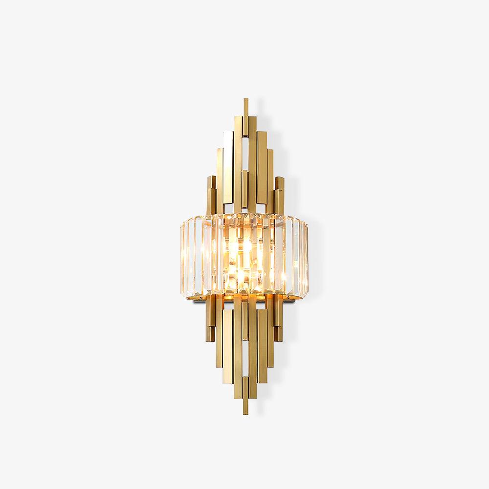 Kubica Crystal Wall Lamp | Stainless Steel & Crystal Glass | Gold